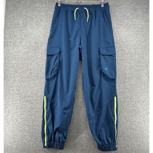 Nike Jordan Cargo Jogger Pants Men Size Medium Blue Activewear Basketball